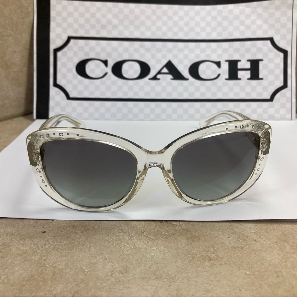 New Coach HC8172 L147 511111 Crystal Sunglasses Gradient Lenses - Picture 5 of 13
